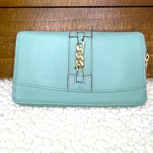 Perlina NY Mint Green Leather Wallet